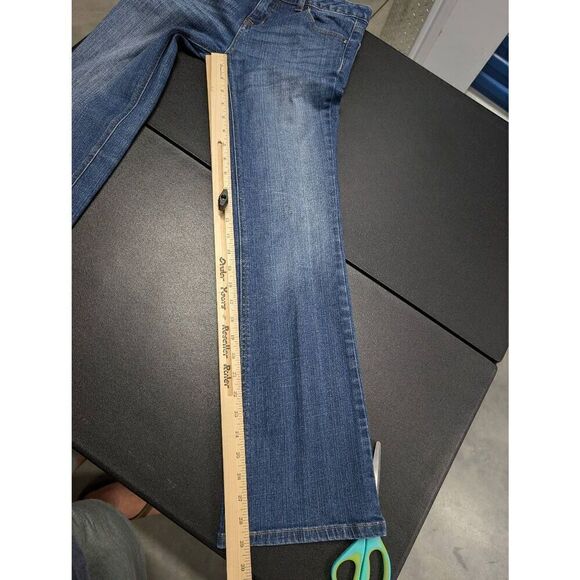 Justice Premium Jeans Simply Low Medium Wash Blue Jeans Bootcut Leg Kids 14R - Picture 9 of 9